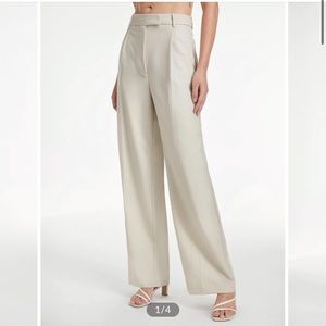 High Waisted Relaxed Fit Wide Leg Trousers